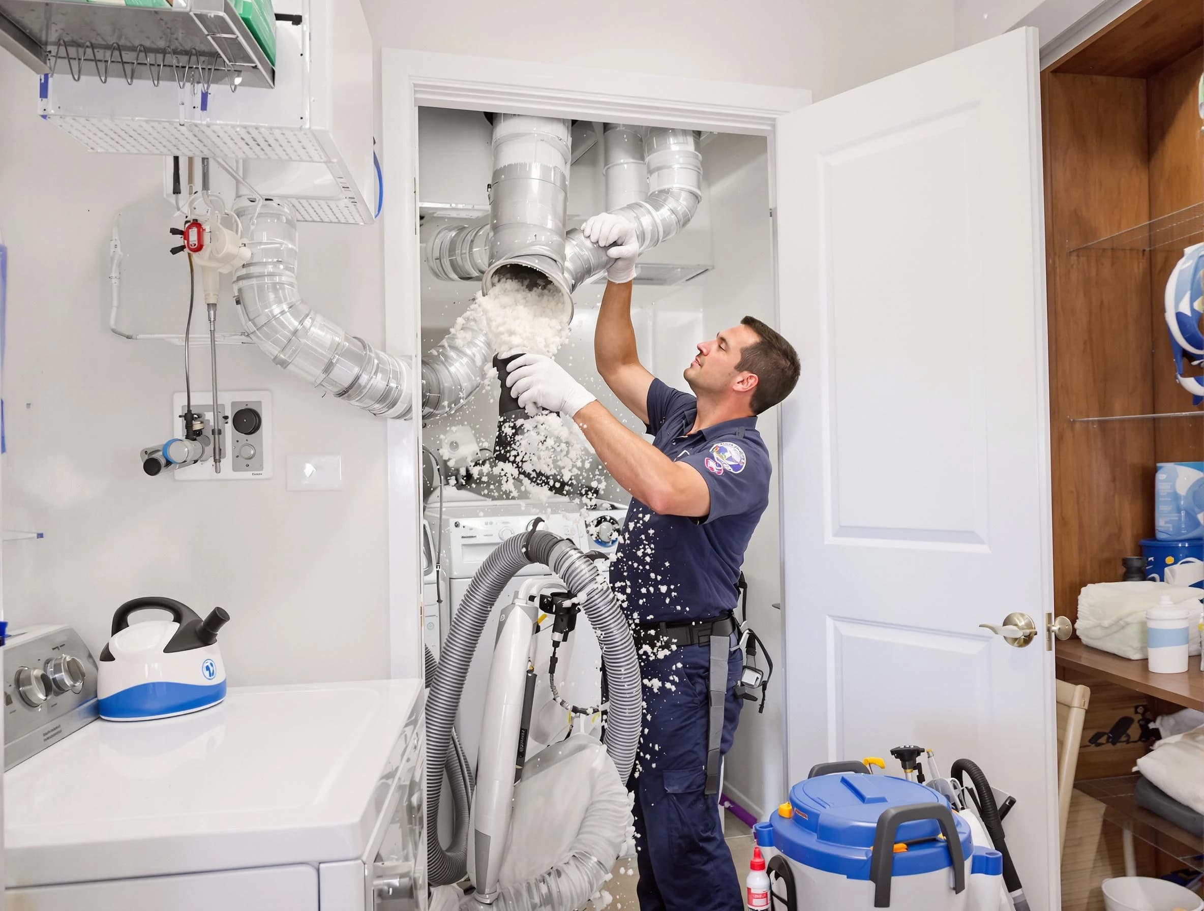 Arlington Dryer Vent Cleaning technician delivering thorough residential dryer vent cleaning service in Arlington