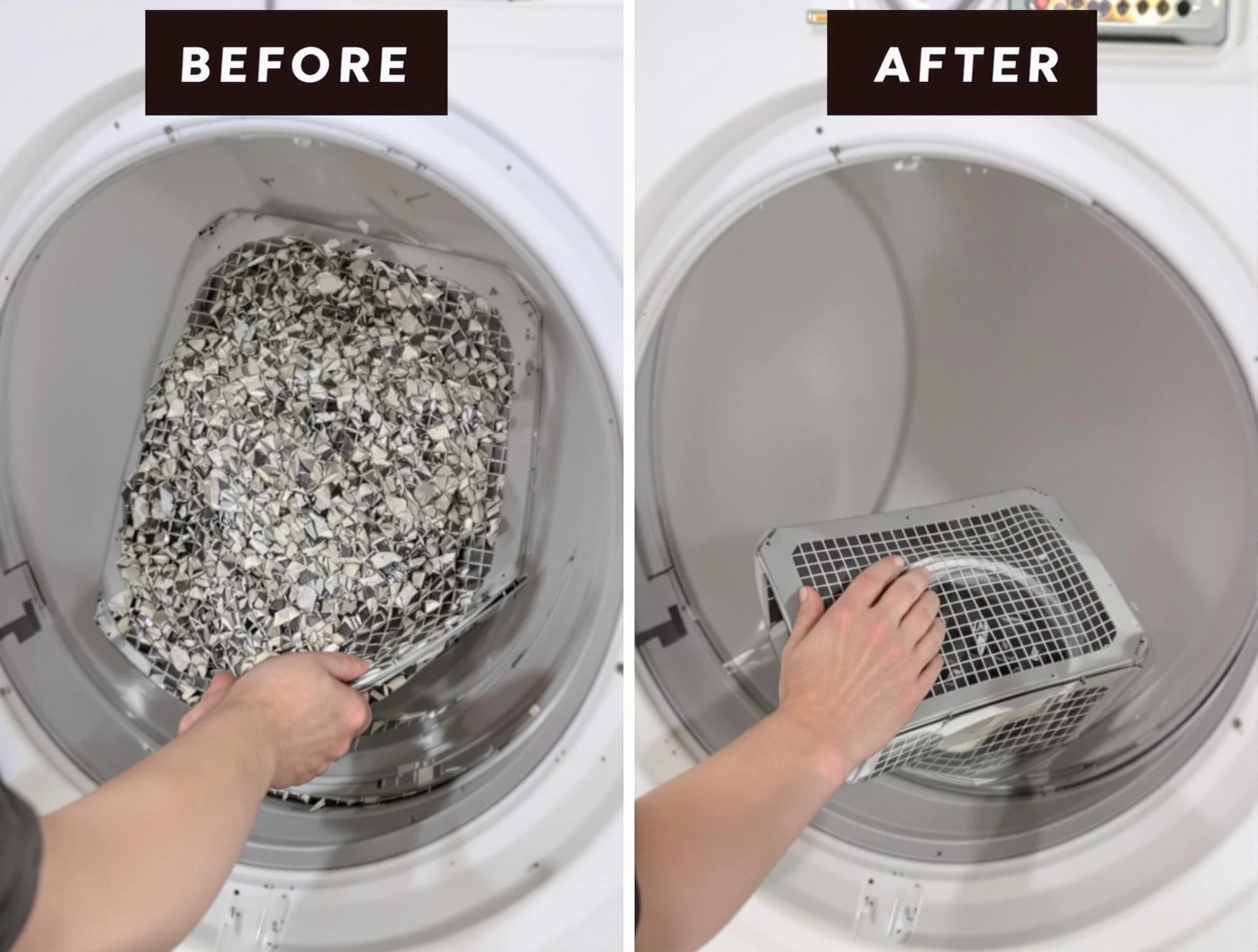 Professional lint trap cleaning by Arlington Dryer Vent Cleaning in Arlington