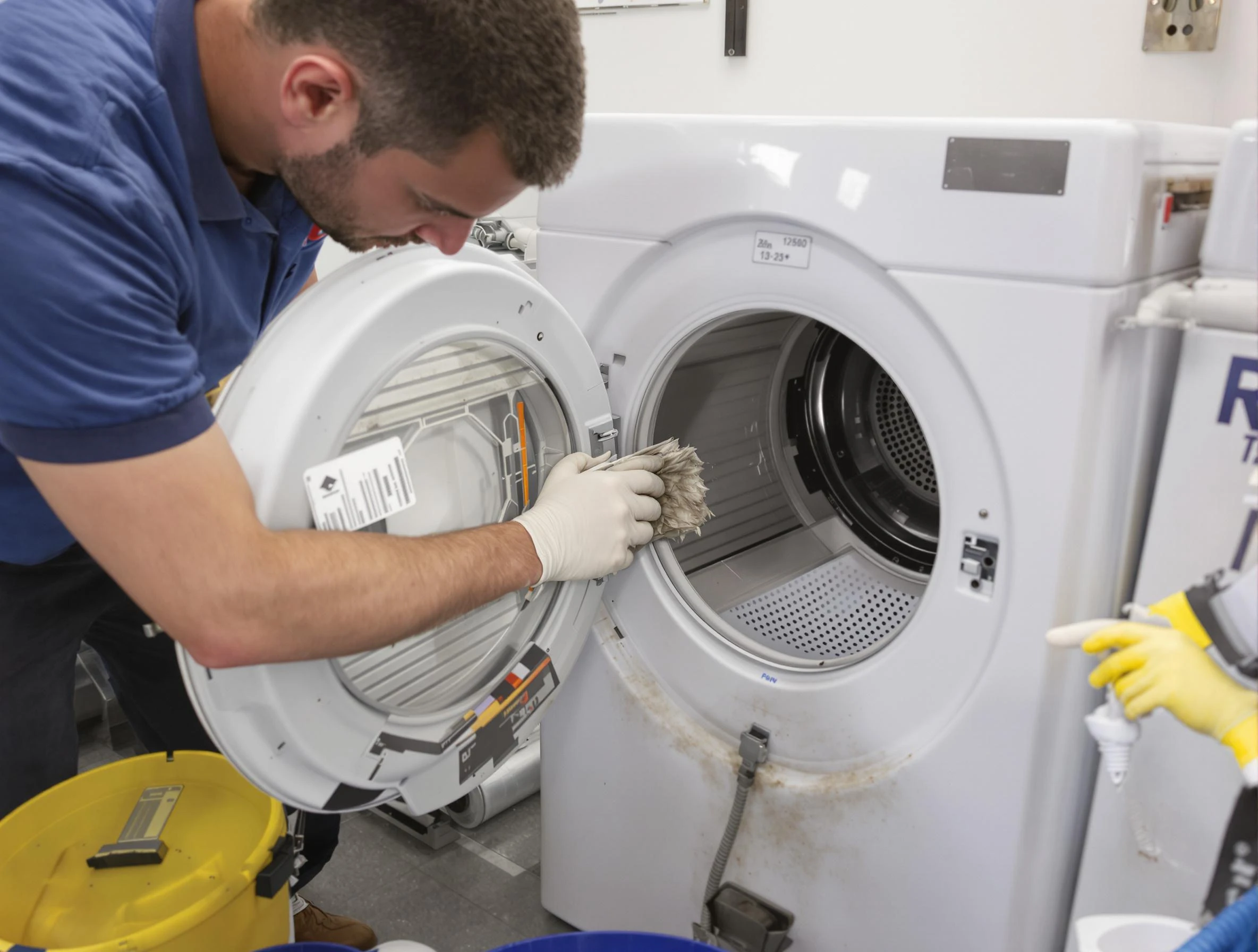 Arlington Dryer Vent Cleaning specialist performing detailed lint trap cleaning service in Arlington